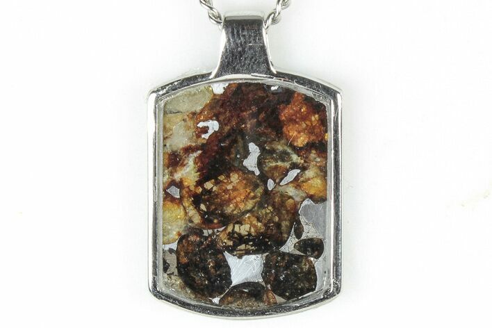 Sericho Pallasite Dog Tag Meteorite Pendant - Kenya #309300